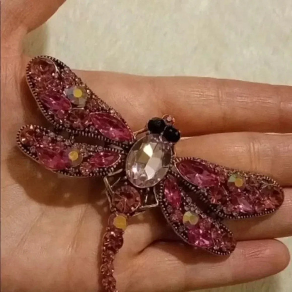 Crystal Vintage Dragonfly Brooches for Women Large Insect Brooch NWBOX - Picture 3 of 9